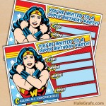 FREE Printable Wonder Woman Birthday Invitation