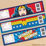 Free Printable Wonder Woman Water Bottle Labels