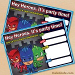 FREE Printable PJ Masks Birthday Invitation