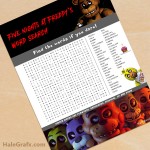 FREE Printable Five Nights at Freddy’s Word Search