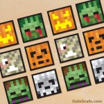 FREE Printable Halloween Minecraft Cupcake Toppers