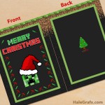 FREE Printable Christmas Minecraft Greeting Card
