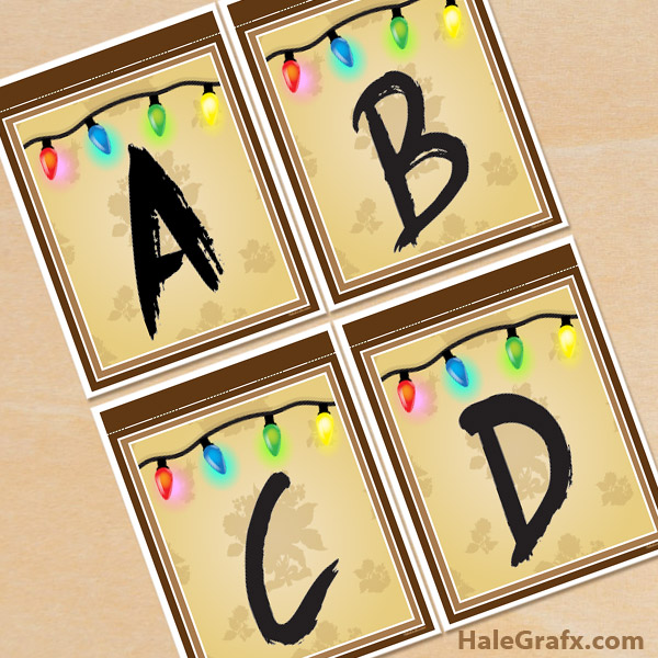 PRINTABLE Stranger Things Letters Party Supplies Paper Party Supplies PRINTABLE Stranger Things Letters Party Supplies Paper Party Supplies