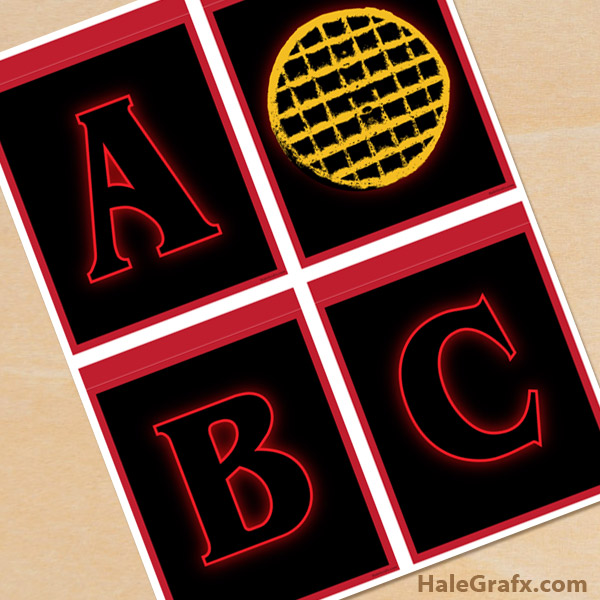 FREE Printable Stranger Things Logo Alphabet Banner Pack FREE Printable Stranger Things Logo Alphabet Banner Pack