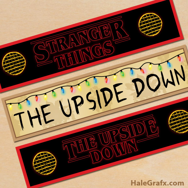 Free Printable Stranger Things Water Bottle Labels