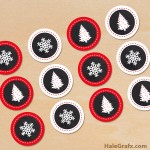 FREE Printable chalkboard Christmas Cupcake Toppers