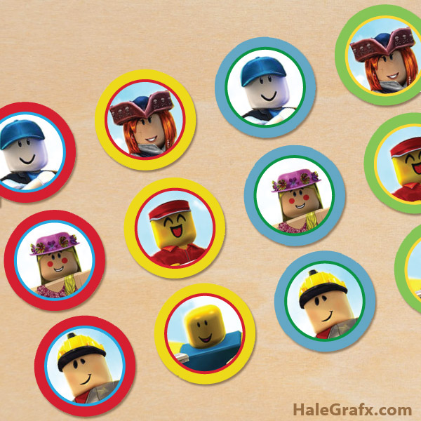 free printable roblox cupcake toppers