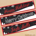 Free Printable Chalk Christmas Water Bottle Labels