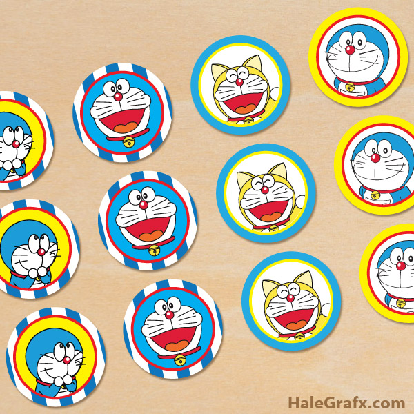 Free Printable Doraemon Cupcake Toppers - roblox doraemon