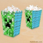 FREE Printable Minecraft Popcorn Box