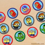 FREE Printable Minion Avengers Cupcake Toppers