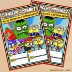 FREE Printable Minion Avengers Party Invitation