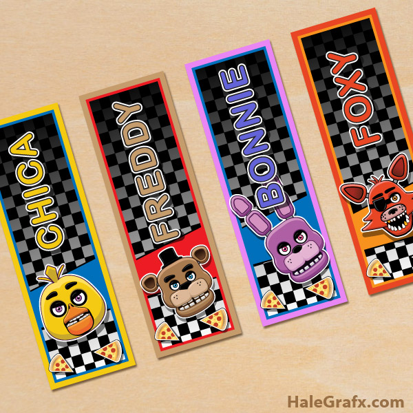 Free Printable Five Nights At Freddy S Bookmarks - roblox printable bookmarks