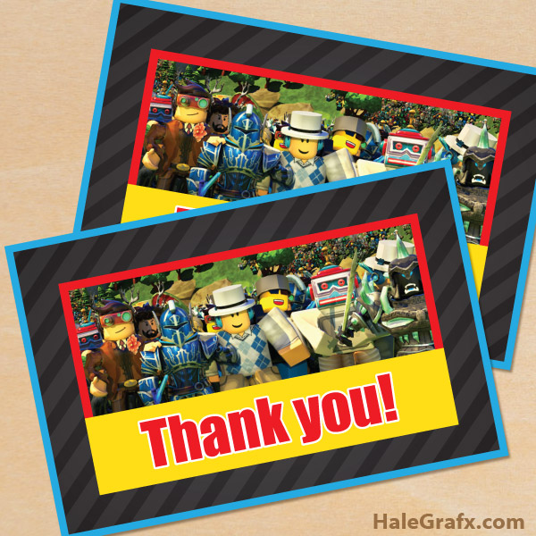 Free Printable Roblox Thank You Card - free card for roblox