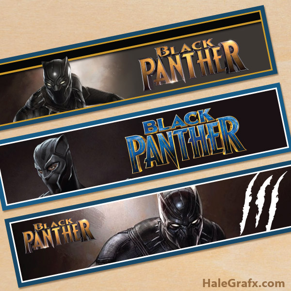 Custom Black Panther Water Bottle Labels Printable – Mug+Mouse Designs
