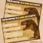 FREE Printable Dinosaur T-rex Party Invitation