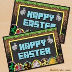 FREE Printable Minecraft Easter Greeting Card