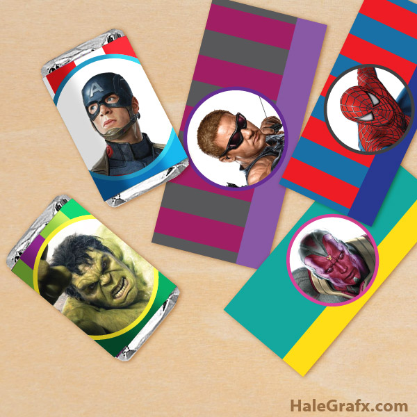 FREE Printable Avengers Mini Candy Bar Wrappers