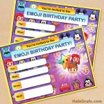 FREE Printable Disney Emoji Blitz Party Invitation