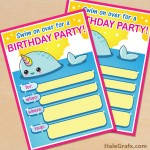 FREE Printable Narwhal Party Invitation