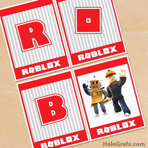 FREE PRINTABLE) – ROBLOX Birthday Party Kits Templates