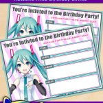 FREE Printable Hatsune Miku Birthday Invitation