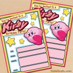 FREE Printable Kirby Birthday Invitation