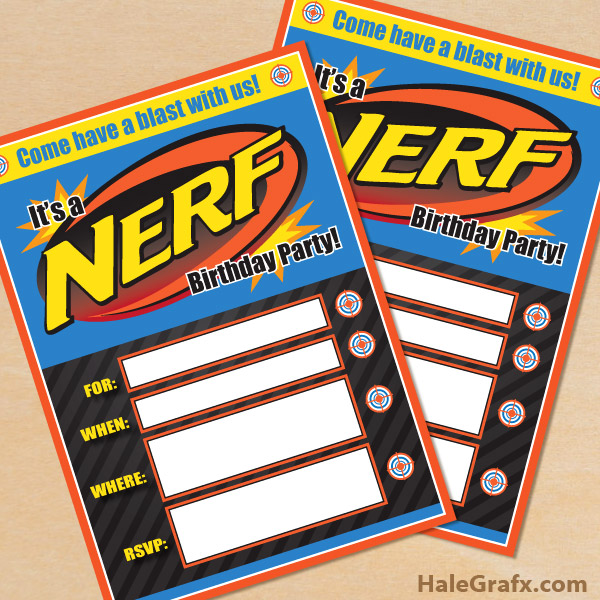 Pin On Free Printable Birthday Invitation Free Printable Nerf  Pin On Free Printable Birthday Invitation Free Printable Nerf