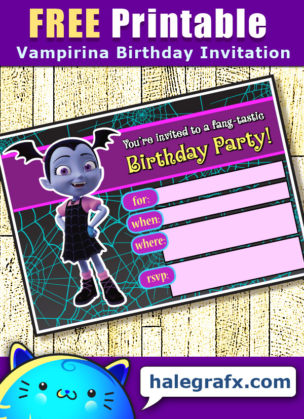 FREE Printable Disney Vampirina Birthday Invitation FREE Printable Disney Vampirina Birthday Invitation