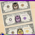 FREE Printable Five Nights at Freddy’s Play Money
