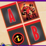 FREE Printable Incredibles Alphabet Banner Pack