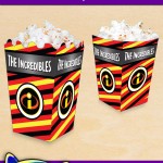FREE Printable Incredibles Popcorn Box