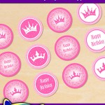 FREE Printable Princess Party Cupcake Toppers