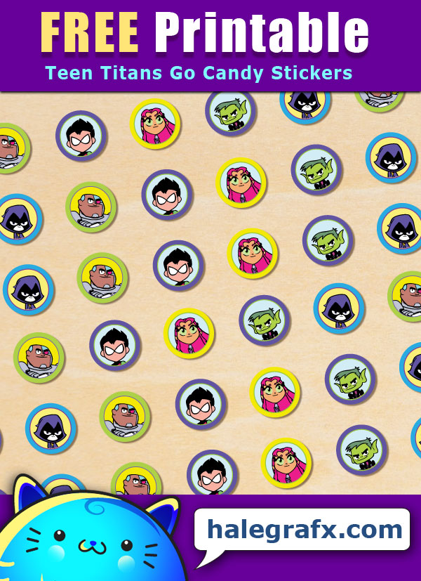 FREE Printable Teen Titans Go Hershey’s Kisses Stickers