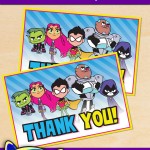 FREE Printable Teen Titans Go! Thank You Card