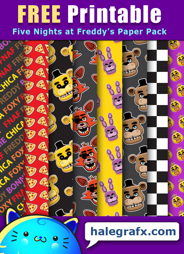 Free Five Nights At Freddy S Digital Paper Pack