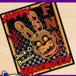 FREE Printable Halloween Five nights at freddy’s Bonnie Poster