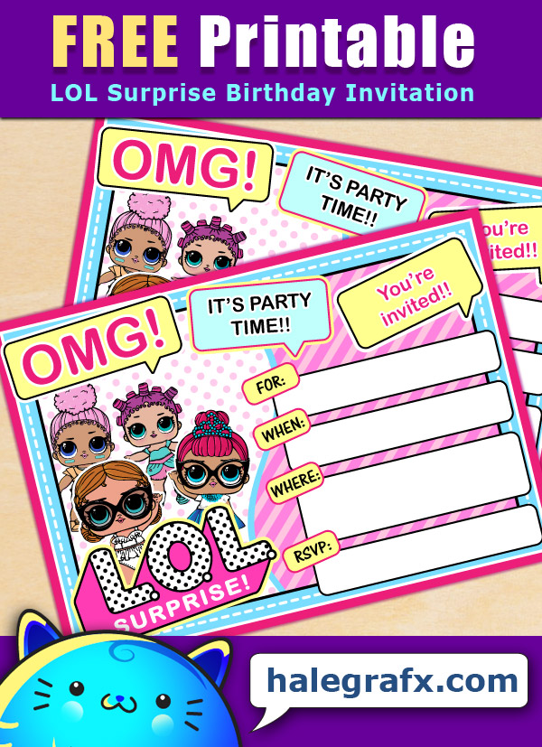 Free Printable Lol Surprise Birthday Invitations