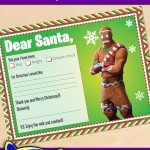 FREE Printable Fortnite Gingerbread Merry Marauder Santa letter