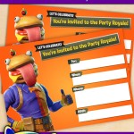 free printable fortnite beef boss party invitation - free fortnite birthday invitations templates