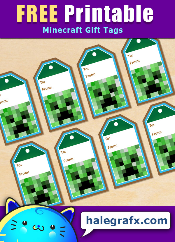 Free Printable Minecraft Gift Tags For Christmas And Birthdays - 5om free robux bday