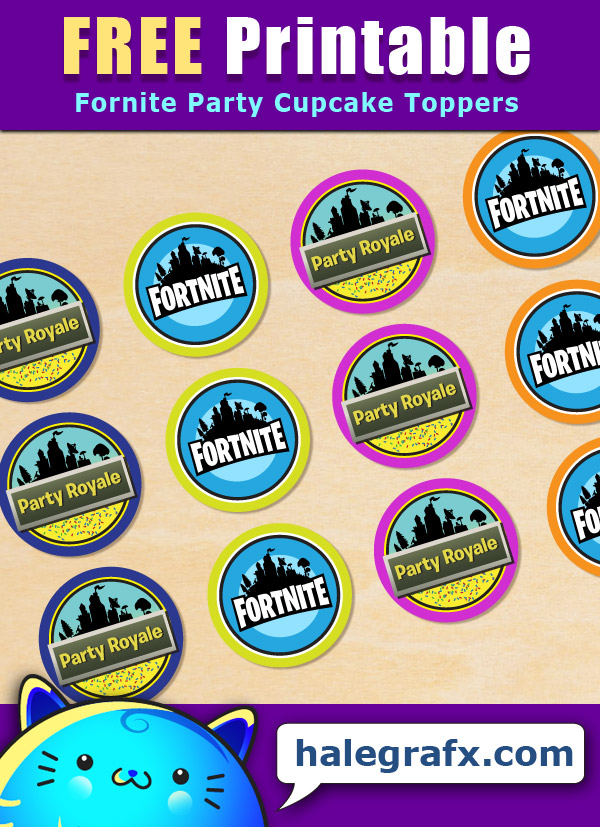Free Printable Fortnite Party Cupcake Toppers - free printable roblox cupcake toppers in 2019 roblox