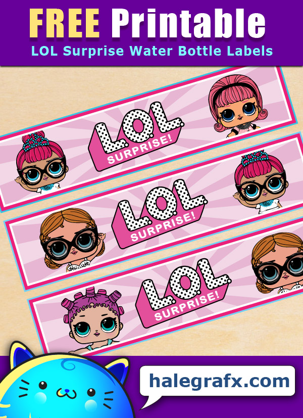 Free Printable LOL Surprise Themed Water Bottle Labels Free Printable LOL Surprise Themed Water Bottle Labels