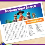 FREE Printable Fortnite Word Search