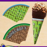 FREE Printable Minecraft Ice Cream Cone Wrappers