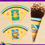 FREE Printable Summer Minions Ice Cream Cone Wrappers