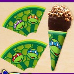 FREE Printable TMNT Ice Cream Cone Wrappers