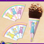 FREE Printable Alpaca Ice Cream Cone Wrappers