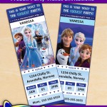 FREE Printable Frozen Ticket Party Invitations