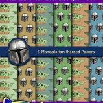 FREE Printable Star Wars Mandalorian Digital Paper Pack